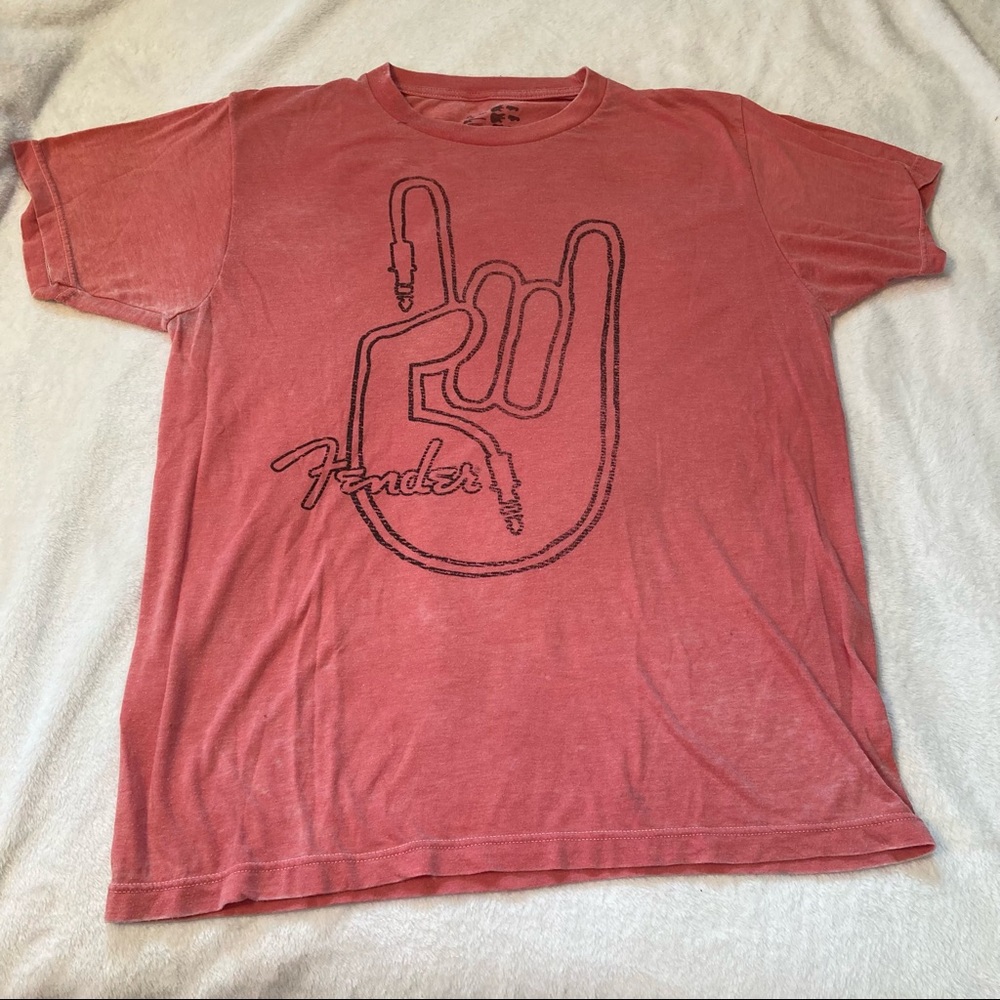 🔴5/$25 Fender Red Rock Symbol Burnout T-Shirt, M